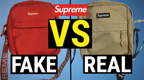 real vs fake supreme shoulder bag ss18|authentic supreme vs fake clothing.